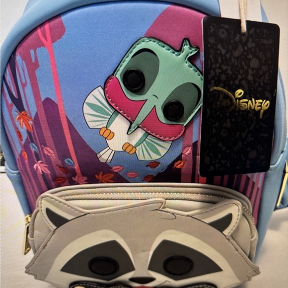 Disney Loungefly Backpack with Owl and Raccoon Meeko Flit - Picture 10 of 11